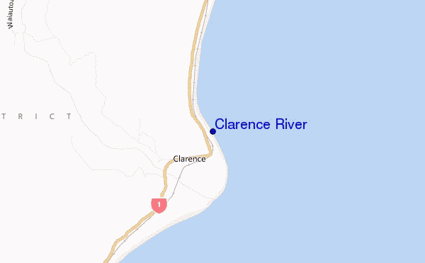 locatiekaart van Clarence River
