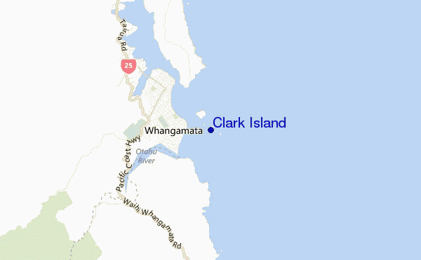 locatiekaart van Clark Island