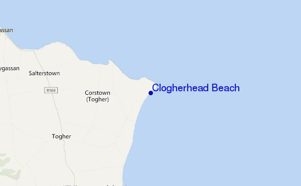 locatiekaart van Clogherhead Beach