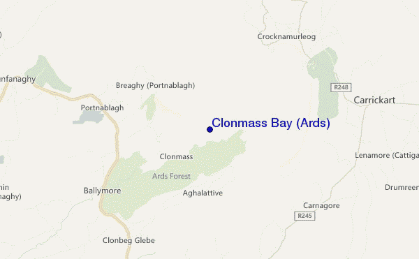 locatiekaart van Clonmass Bay (Ards)