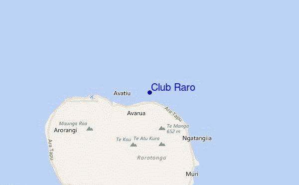 locatiekaart van Club Raro