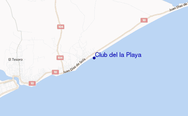 locatiekaart van Club del la Playa