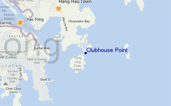 locatiekaart van Clubhouse Point