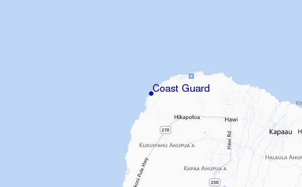 locatiekaart van Coast Guard