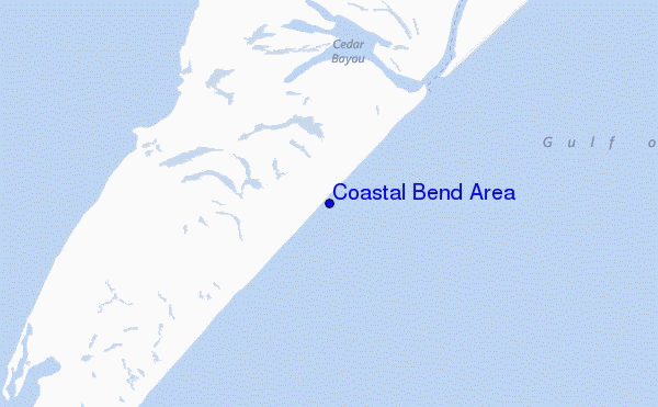 locatiekaart van Coastal Bend Area