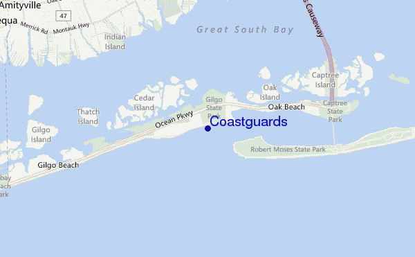 locatiekaart van Coastguards
