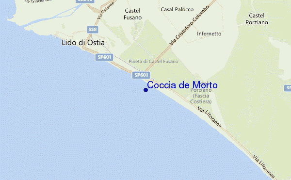 locatiekaart van Coccia de Morto