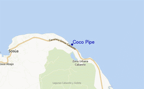 locatiekaart van Coco Pipe