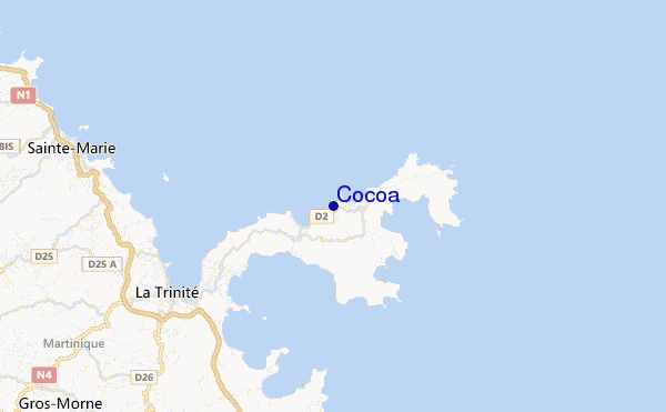 locatiekaart van Cocoa