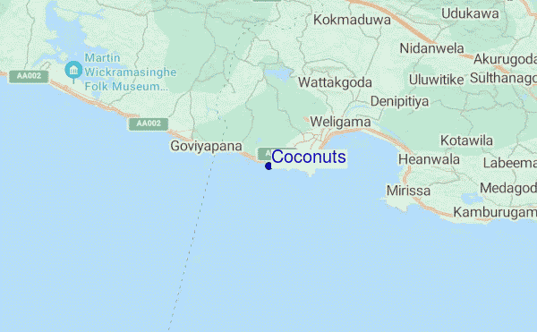 locatiekaart van Coconuts