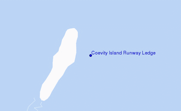 locatiekaart van Coevity Island Runway Ledge