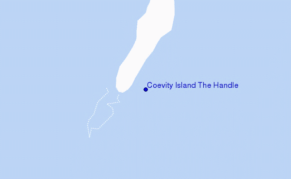 locatiekaart van Coevity Island The Handle