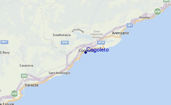 locatiekaart van Cogoleto