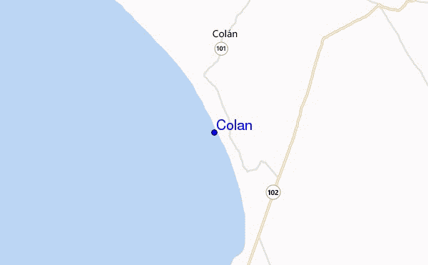 locatiekaart van Colan