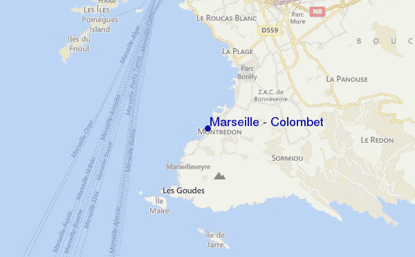 locatiekaart van Marseille - Colombet