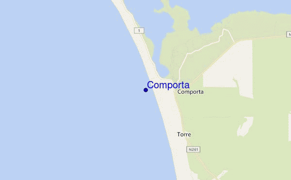 locatiekaart van Comporta
