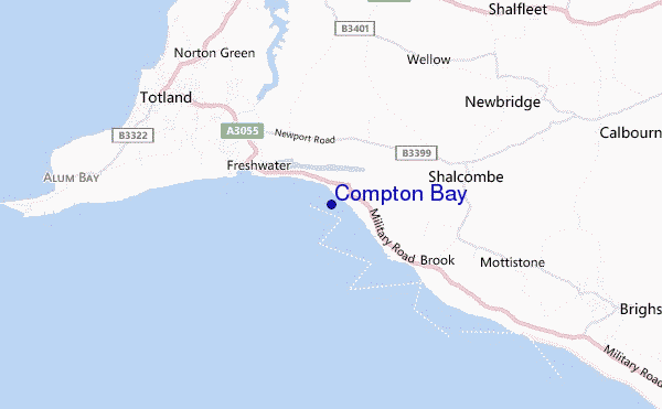 locatiekaart van Compton Bay