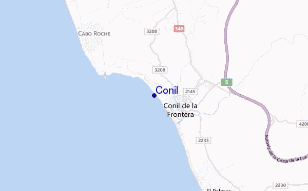 locatiekaart van Conil