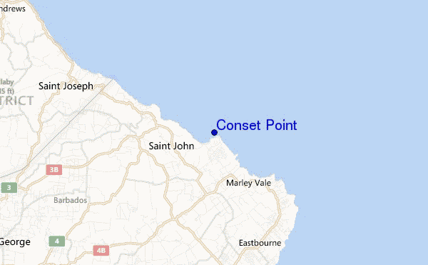 locatiekaart van Conset Point