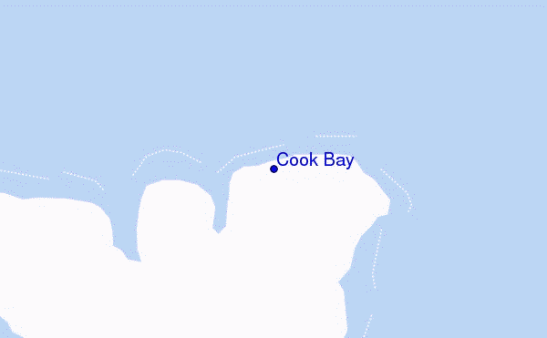 locatiekaart van Cook Bay