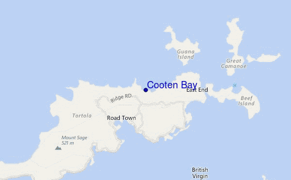 locatiekaart van Cooten Bay