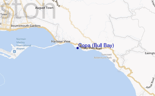 locatiekaart van Copa (Bull Bay)