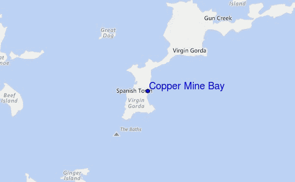 locatiekaart van Copper Mine Bay