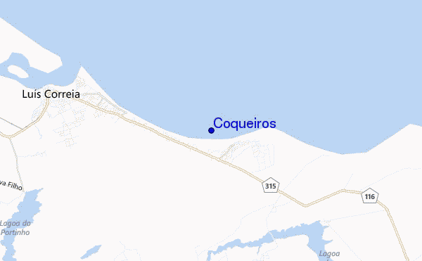 locatiekaart van Coqueiros