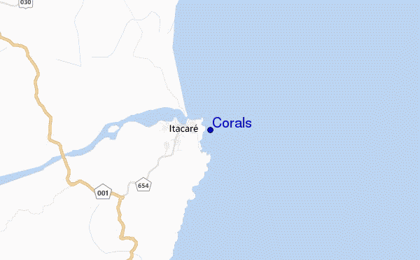 locatiekaart van Corals