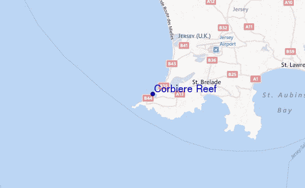 locatiekaart van Corbiere Reef
