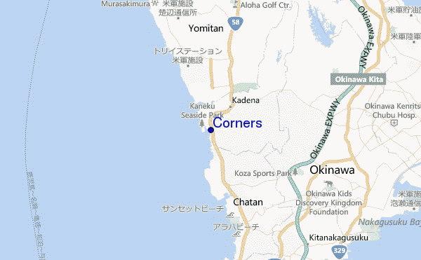 locatiekaart van Corners
