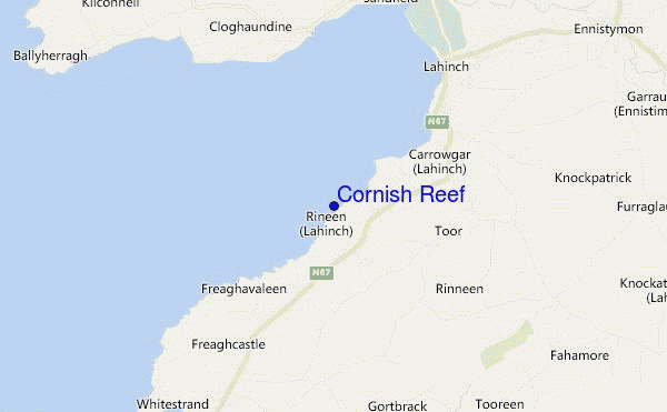 locatiekaart van Cornish Reef