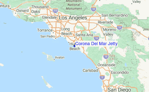 Corona Del Mar Jetty Golfvoorspellingen En Surfberichten Cal Corona Del Mar Jetty Regional Map
