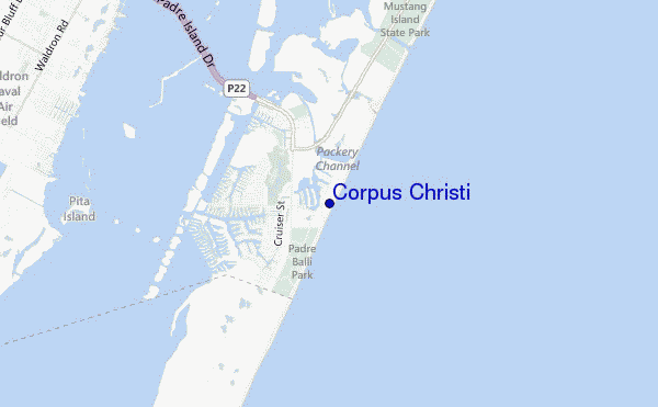 locatiekaart van Corpus Christi