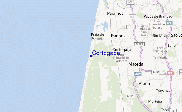locatiekaart van Cortegaca