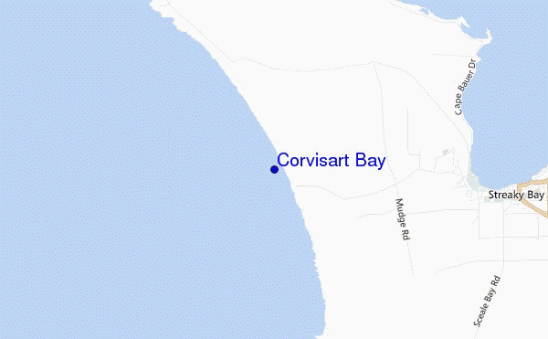locatiekaart van Corvisart Bay