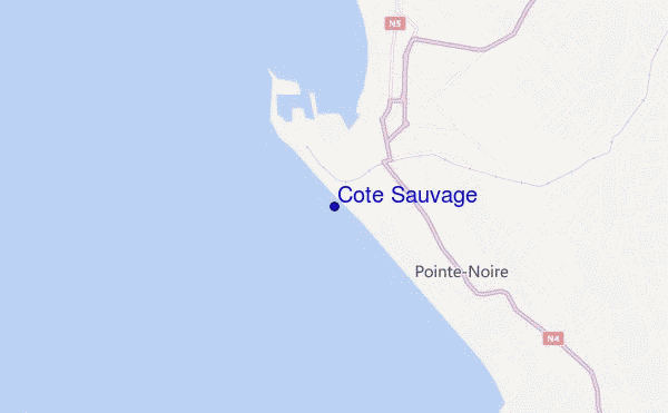 locatiekaart van Cote Sauvage