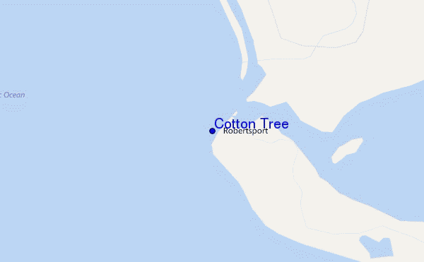 locatiekaart van Cotton Tree