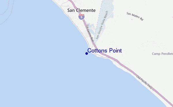locatiekaart van Cottons Point