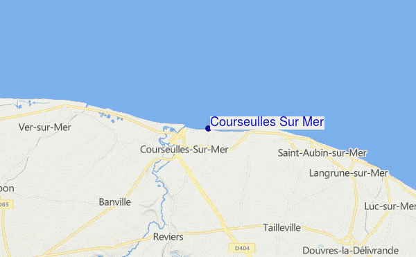 locatiekaart van Courseulles Sur Mer
