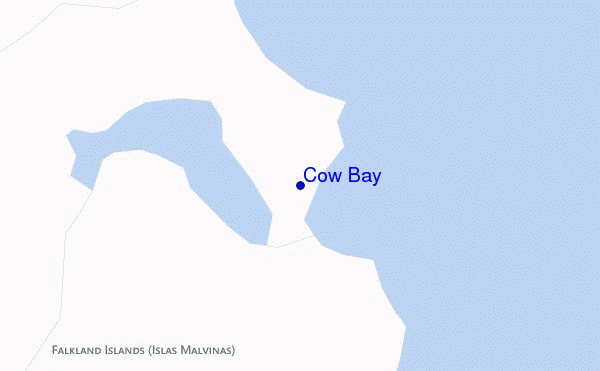 locatiekaart van Cow Bay