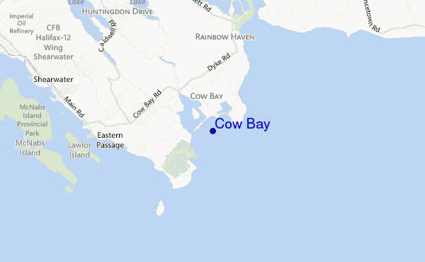 locatiekaart van Cow Bay