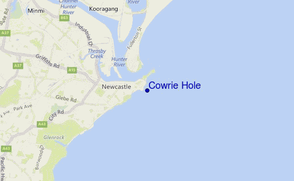 locatiekaart van Cowrie Hole