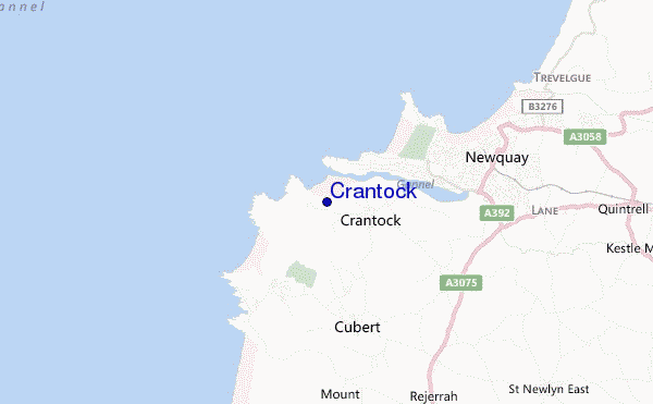locatiekaart van Crantock
