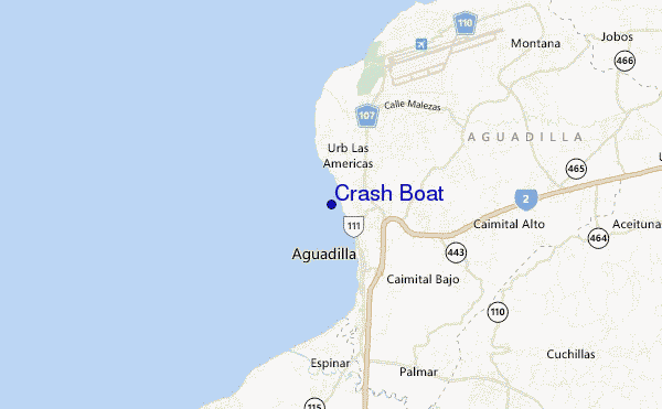 locatiekaart van Crash Boat