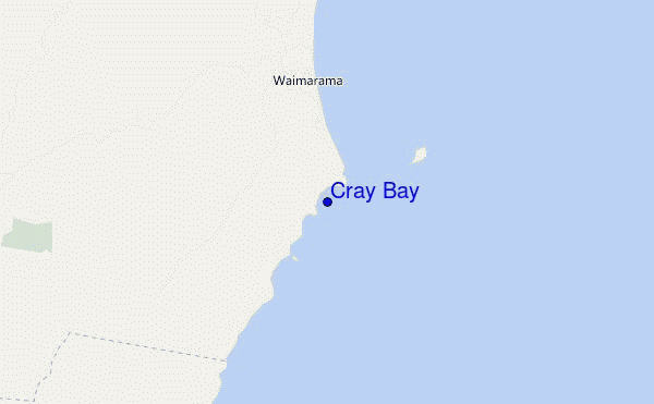 locatiekaart van Cray Bay