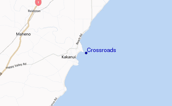 locatiekaart van Crossroads