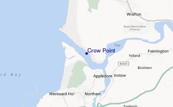 locatiekaart van Crow Point
