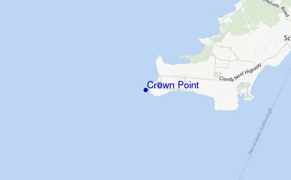 locatiekaart van Crown Point