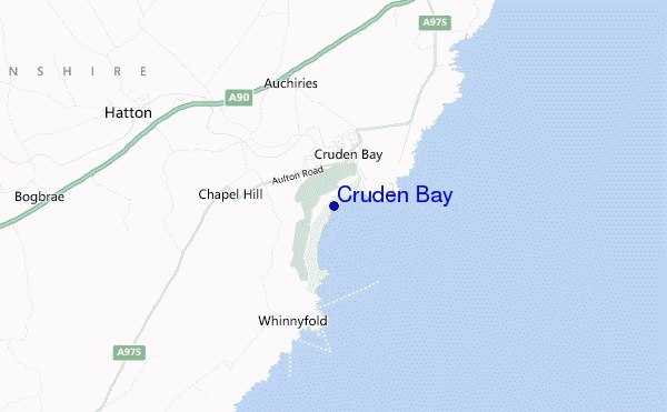 locatiekaart van Cruden Bay